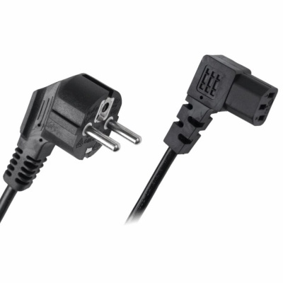 cabo elétrico preto com ficha macho e ficha fêmea em fundo branco