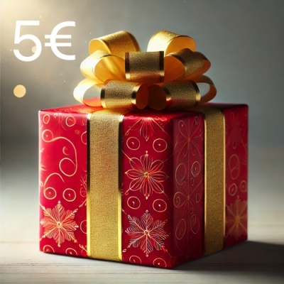 Caixa de presente vermelha com fita laço dourado