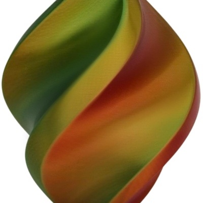 Escultura ou vaso espiralado colorido