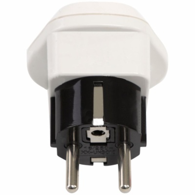 Ficha elétrica tipo europeu com pinos metálicos