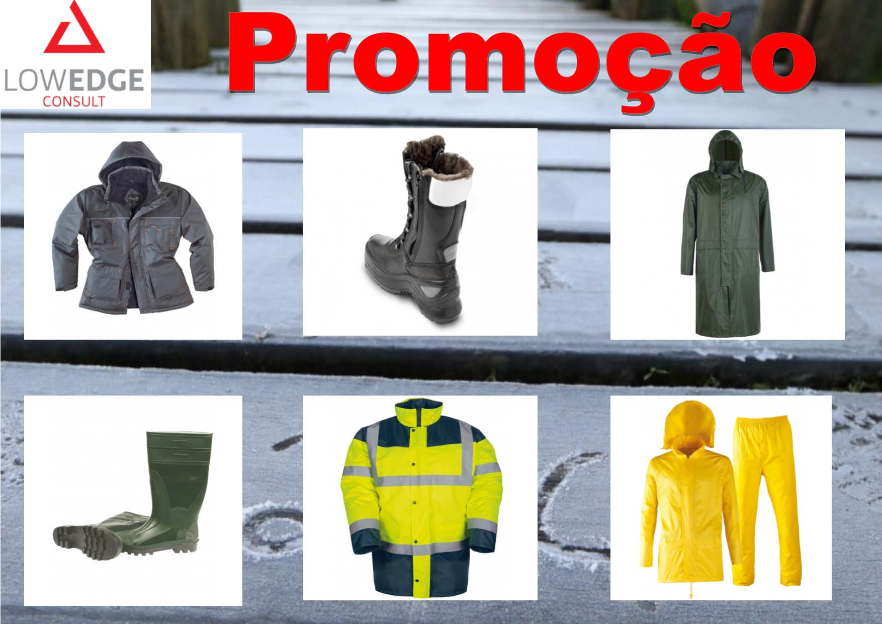 Vestuário e calçado de proteção e trabalho em promoção
