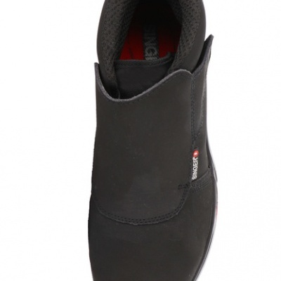 Sapato preto unissexo com etiqueta SIKET e interior acolchoado