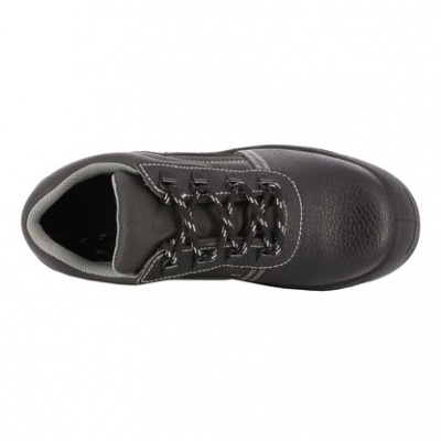 Sapatilha de segurança preta com atacadores e interior cinza