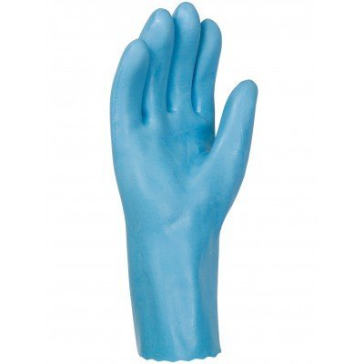 Luvas de proteção azuis de plástico