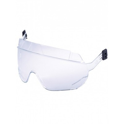 Óculos de proteção transparentes com hastes e terminais pretos