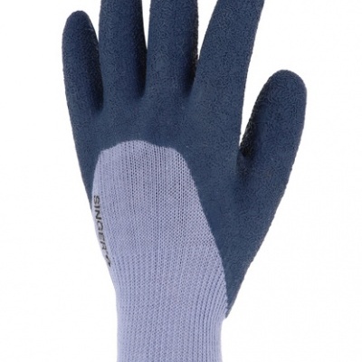 Luva de proteção bicolor azul escuro e cinza