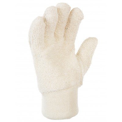 Luva de banho creme em material felpudo