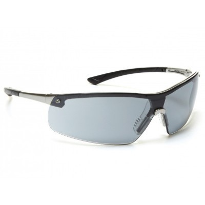 Óculos de sol desportivos com lentes cinza espelhadas