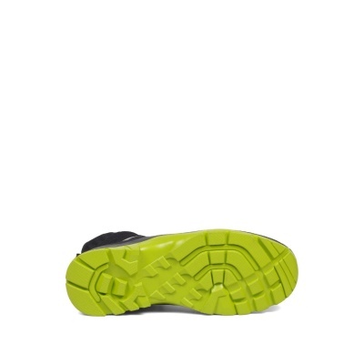 Sola verde clara de sapato desportivo vista de baixo