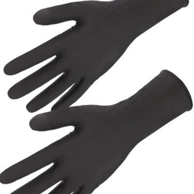 Par de luvas pretas lisas