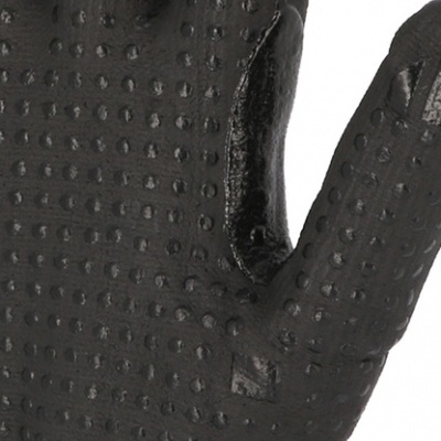 luvas pretas com textura quadrada em relevo