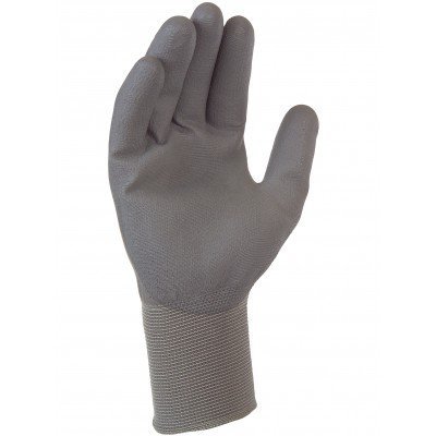 Luva de trabalho cinzenta com revestimento texturizado