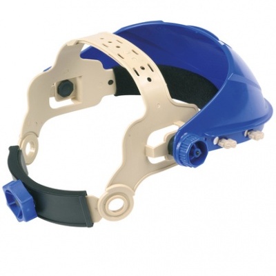 Capacete de segurança azul com suspensão ajustável