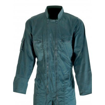 Macacão de proteção azul escuro com fecho de correr e bolsos