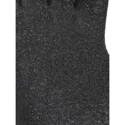 Luva preta antiderrapante com textura rugosa