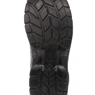 Sola preta de sapato com padrão antiderrapante