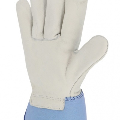 Luva de proteção branca com punho azul