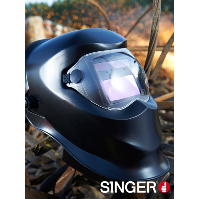 Capacete de soldadura preto com visor de lente automática