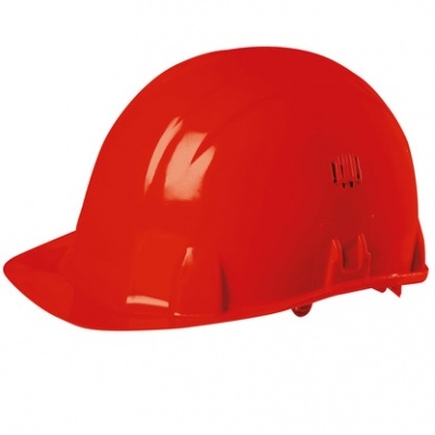 Capacete de segurança vermelho para construção