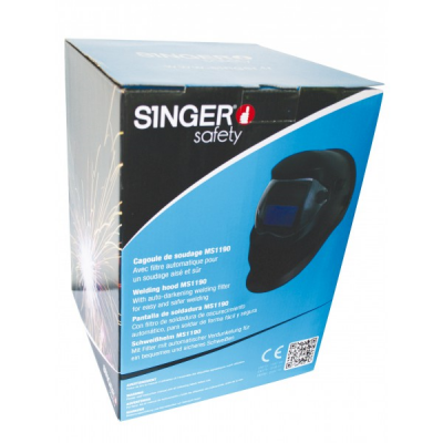 Caixa azul e preta de protecção para soldadura SINGER safety MS1190