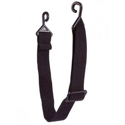 fita elástica preta ajustável com ganchos de plástico