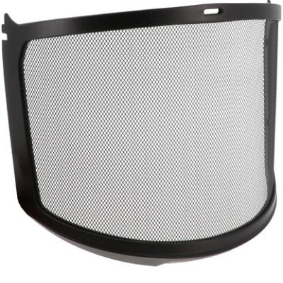 Ecrã de proteção de rede metálica preta com moldura curva