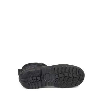 Sola preta antiderrapante de bota com logótipo Vibram
