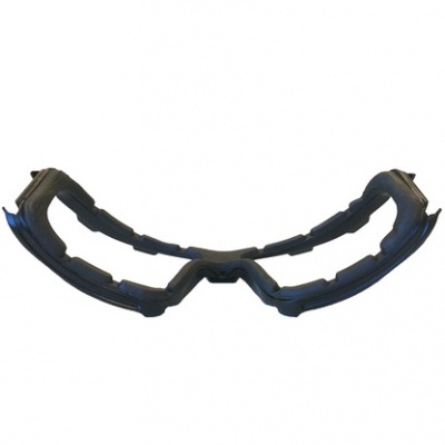 Moldura preta de óculos de proteção sem lentes