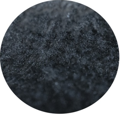 Textura felpuda preta em detalhe circular