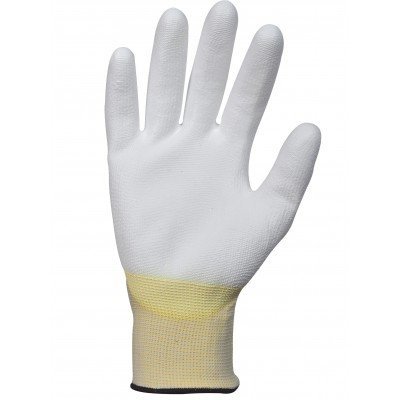 Luva de proteção branca com punho bege