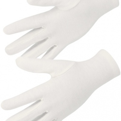 Par de luvas brancas simples