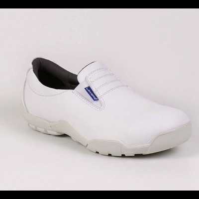 Sapato desportivo branco Skechers com sola bege