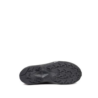 Sola preta de sapato desportivo com padrão antiderrapante e texto Landrover e SpaceGrip