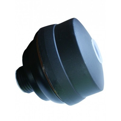 Filtro anti-gás preto com rosca numa extremidade