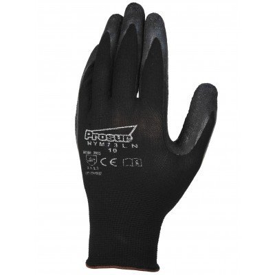 Luva de proteção preta Prosure NYM73LN tamanho 10