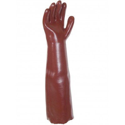 Luva industrial castanha feita de material resistente