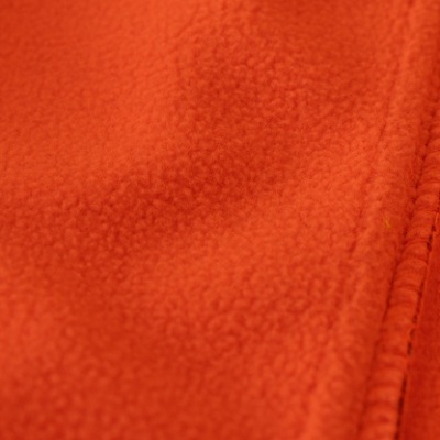 Tecido de lã polar laranja com costura