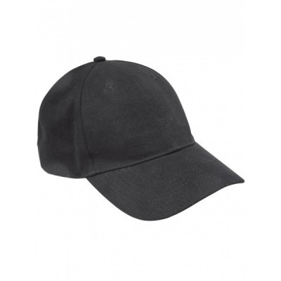 Boné preto simples isolado com aba curva.