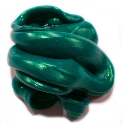 VERDE ESMERALDA Eléctrico Massa de brincar verde metálica moldada com textura lisa e brilhante