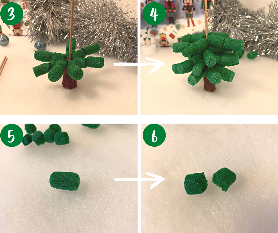 galhos de árvore de Natal com Fishcertips