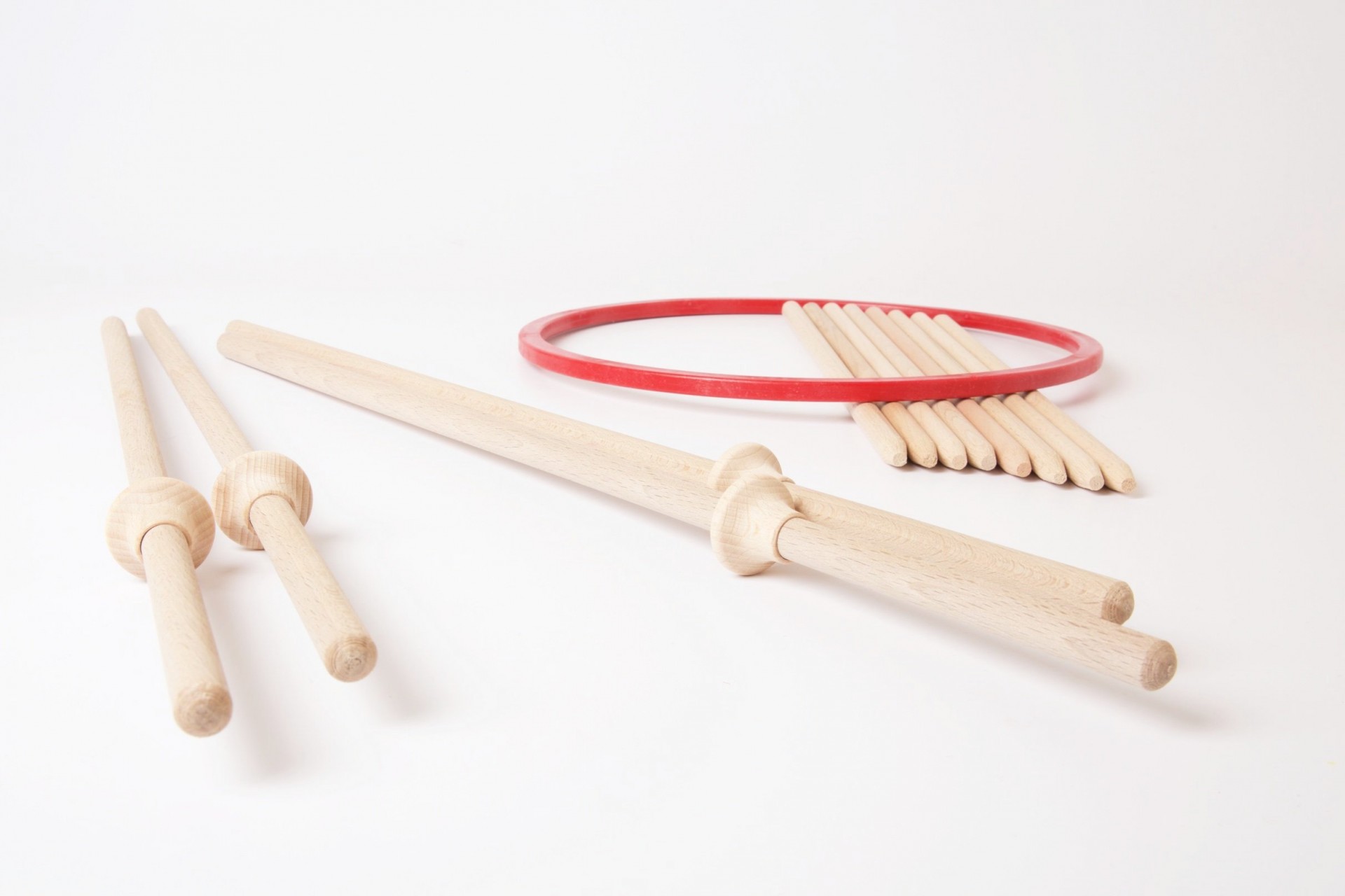 Jogo Tualoop Conjunto brinquedo de anéis e varas em madeira