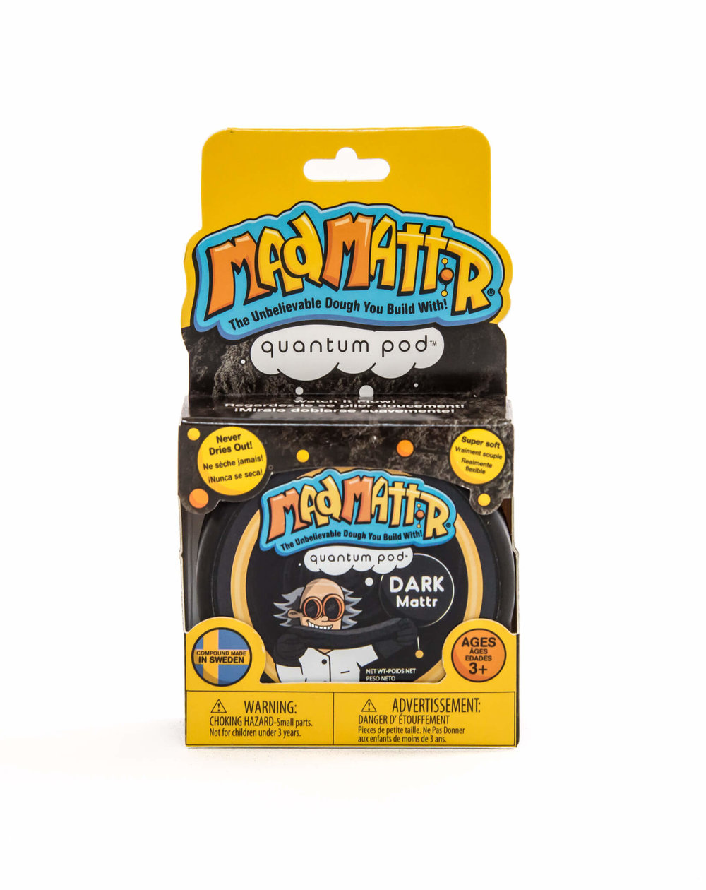 Madmatter Preta Embalagem de Mad Mattr quantum pod Dark Mattr preto para crianças maiores de 3 anos
