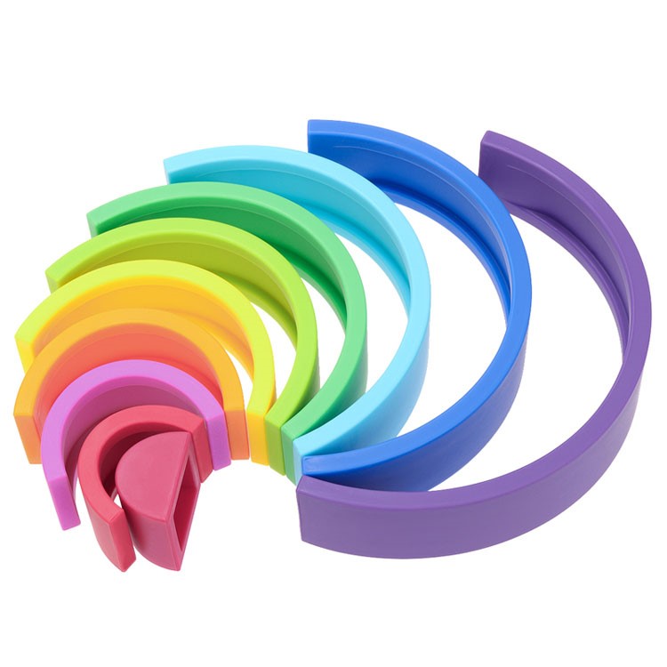 Arco Iris 10 Pcs Conjunto de arcos coloridos organizados por tamanho