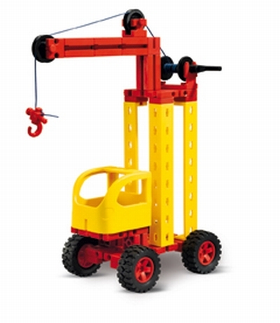 Jumbo Starter - Set de Construção Junior Fischertechnik Brinquedo de construção de guindaste móvel em plástico colorido
