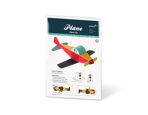 Avião - Brinquedo de Papel Embalagem de kit para fazer avião de papel com peças coloridas