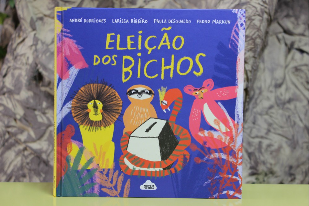 Eleição dos Bichos Capa de livro infantil Eleição dos Bichos com ilustrações coloridas de animais