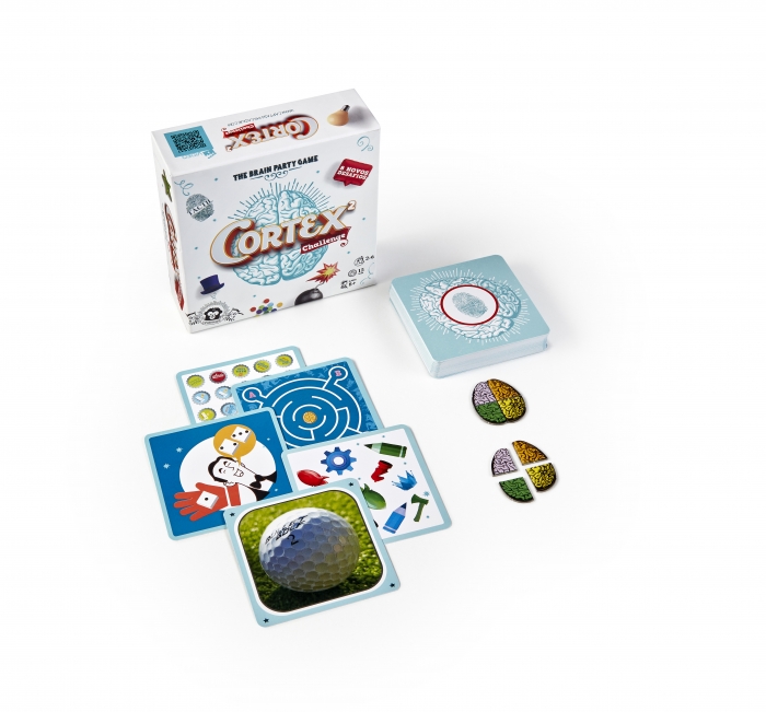 Jogo Cortex Challenge 2 Jogo de tabuleiro Cortex com cartas e peças coloridas