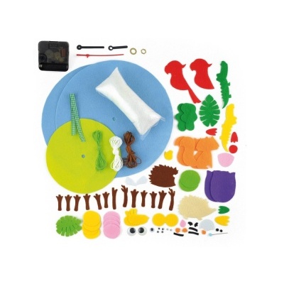 Conjunto de peças para artesanato em feltro e tecido colorido