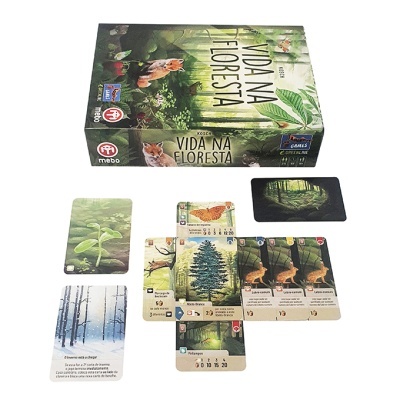 Jogo de cartas Vida na Floresta com cartas e caixa