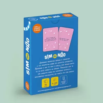 Embalagem azul do jogo de cartas 